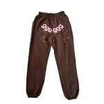 Men Women Web Pattern Tracksuit – Brown