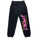 Black Pink Printed Tracksuit