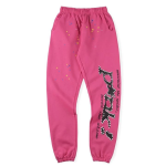 Black Printed Tracksuit – Pink