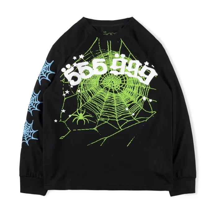 Young Thug Sp5der Juice World 999 Black Crewneck Sweatshirt